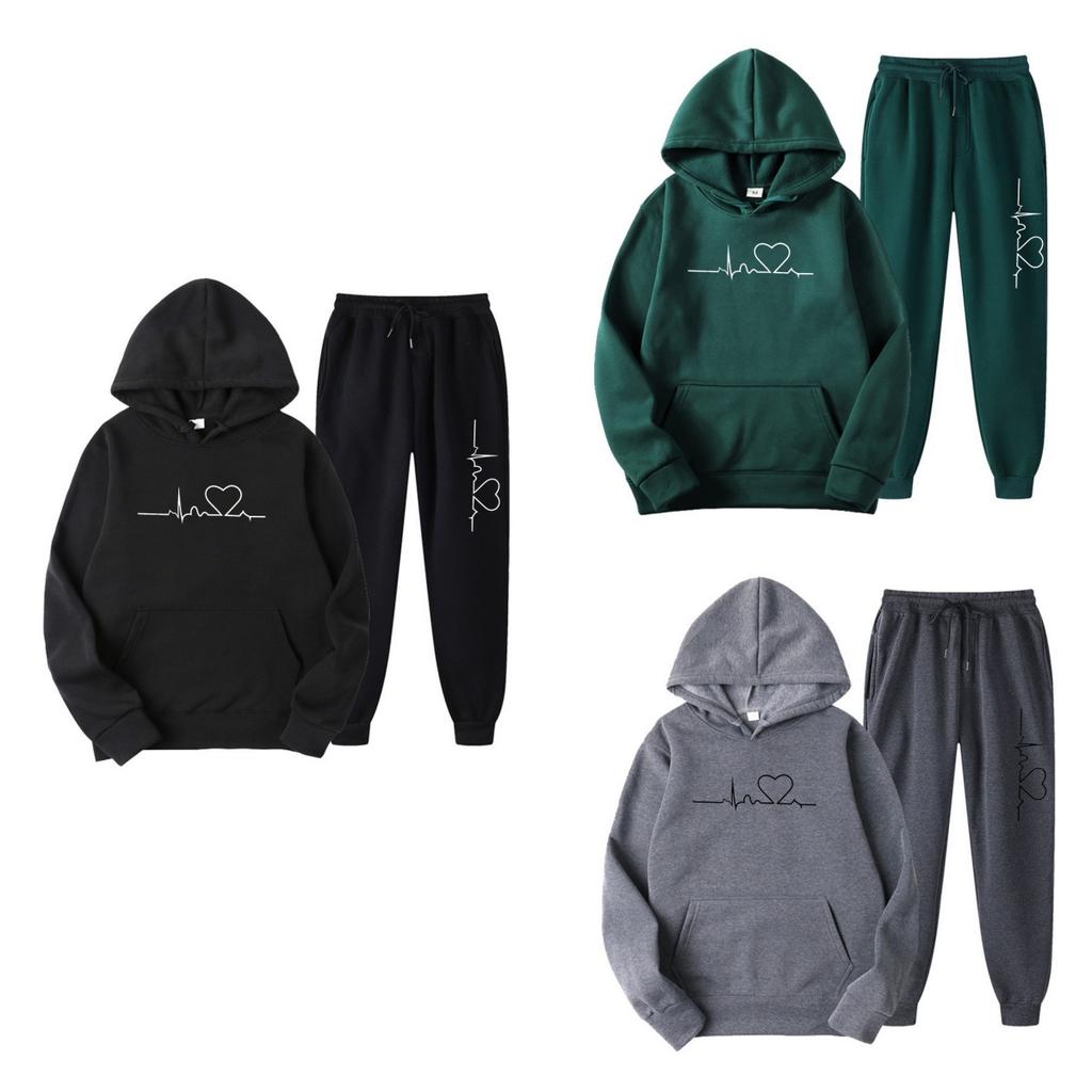 Women's Sportswear Two Piece Hoodie Pants Set Autumn Sportswear Women's Clothing Jogging Sports Pullover