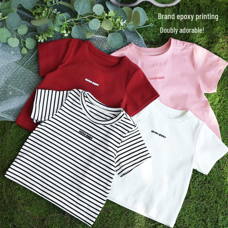 LUSON Baby Girl's Cotton Short Sleeve T-Shirt