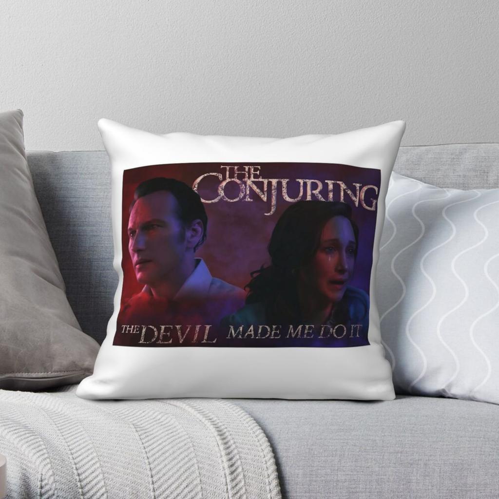 The Conjuring The Devil Made Me Do It Pillowcase Polyester Linen Velvet Pattern Zip Decor Throw Pillow Case Home Cushion Cover