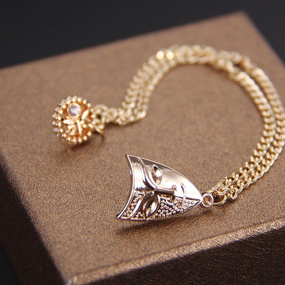 Charm Fashion Suit Accessories Gold Color Tassel Brooches Brooch Mask Tassel Chain Brooch Women Men