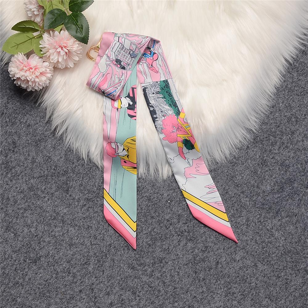Brand Horse Bag Scarf 2024 New Design Wow Women Luxury 100% Silk Scarf Fashion Headwear Skinny Hair Scarves Neckerchief