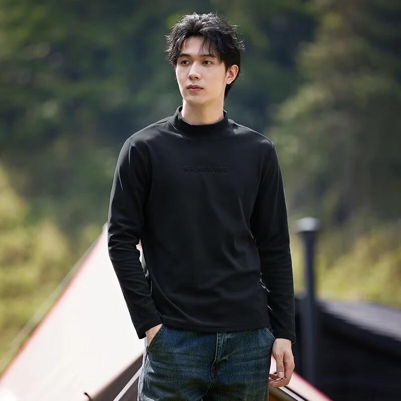 Pioneer Camp Men's Thermal Long Sleeve Half-High Collar T-Shirt
