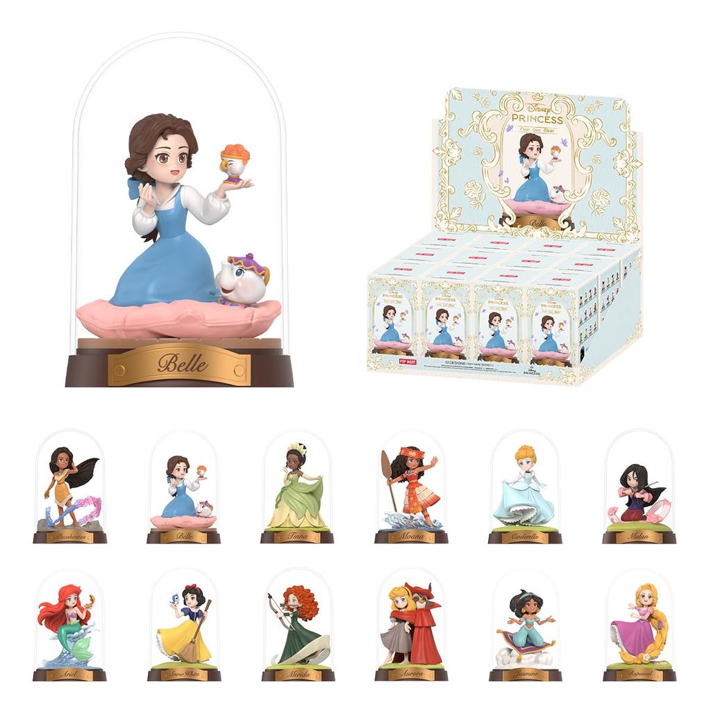 POP MART Disney Princess Create Your World Series Box of Pop Mart Gachapon Blind Box Plastic Premium PVC Soft Original Birthday Gifts [Assorted 12]