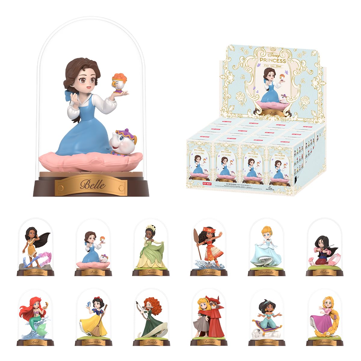 

POP MART Принцессы Диснея Серия «Создай свой мир» Коробка Pop Mart Gachapon Слепая коробка Пластик Премиум ПВХ Мягкий Оригинальные Подарки на День рождения [В ассортименте 12]