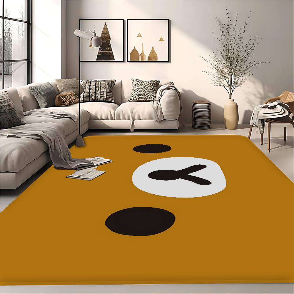 Kawaii Rilakkuma Bear Room Mats Washable Non-Slip Living Room Sofa Chairs Area Mat Kitchen Alfombra