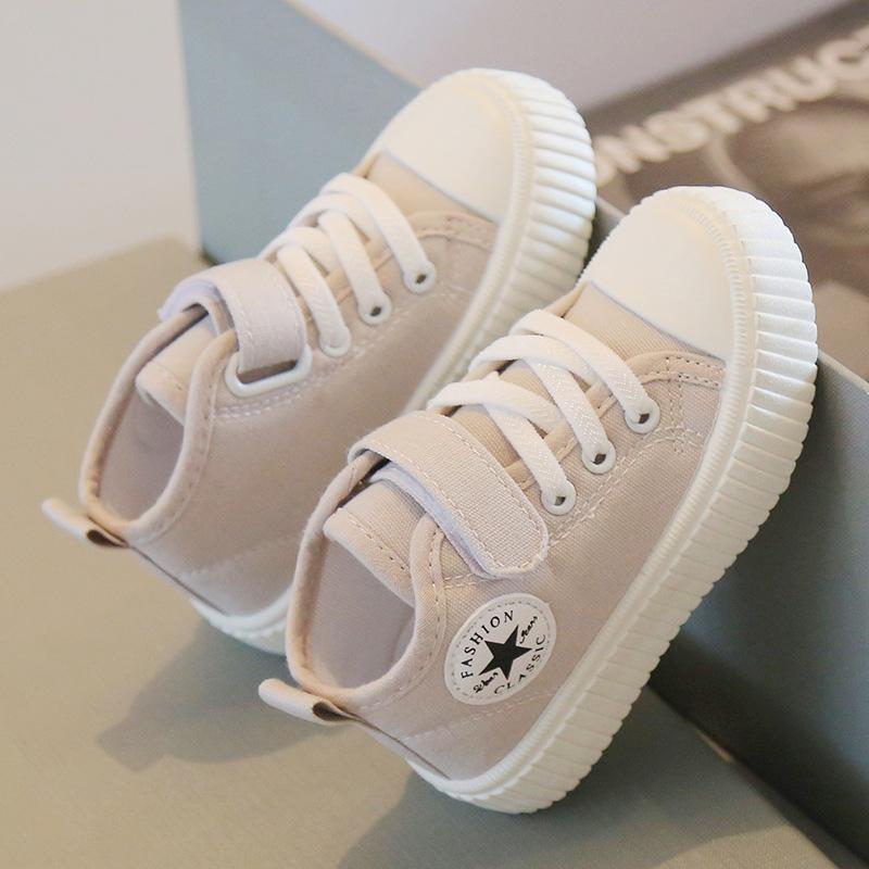 2025 Spring/Autumn Kids' High-Top Canvas Shoes - Non-slip Casual Sneakers for Boys & Girls