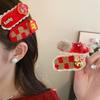 Hair Clip Chinese Yuanbao Horse Hairpin Hanfu New Year Red Hairpin  Horse New Year Gift