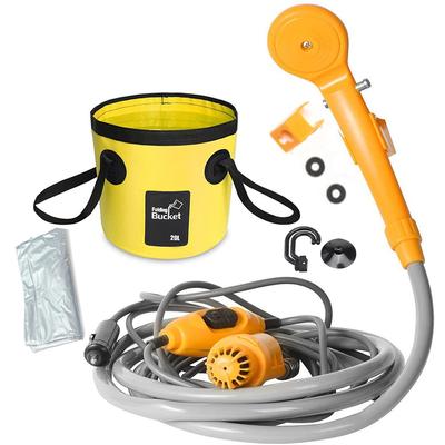 Taşınabilir Kamp Duş Yürüyüş Seyahat 12V Araba Çakmak Açık Hava Banyo Duş Bitki Sulama Araba Temizleme Evcil Hayvan Banyo Pompası