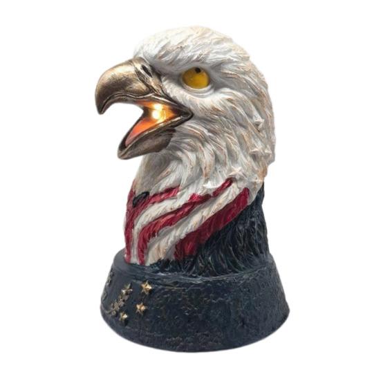 Bald Eagle Table Patriotic Lamp Head Bedside American Eagle Lamp Resin Bird