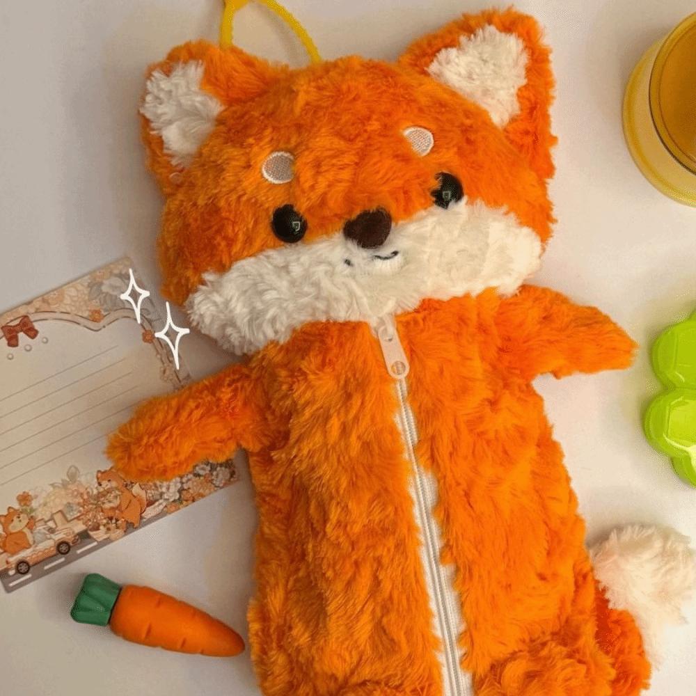 Plush Pen Bag Fox Doll Stationery Organizer High Quality Stationery Bag  Back To School Gift