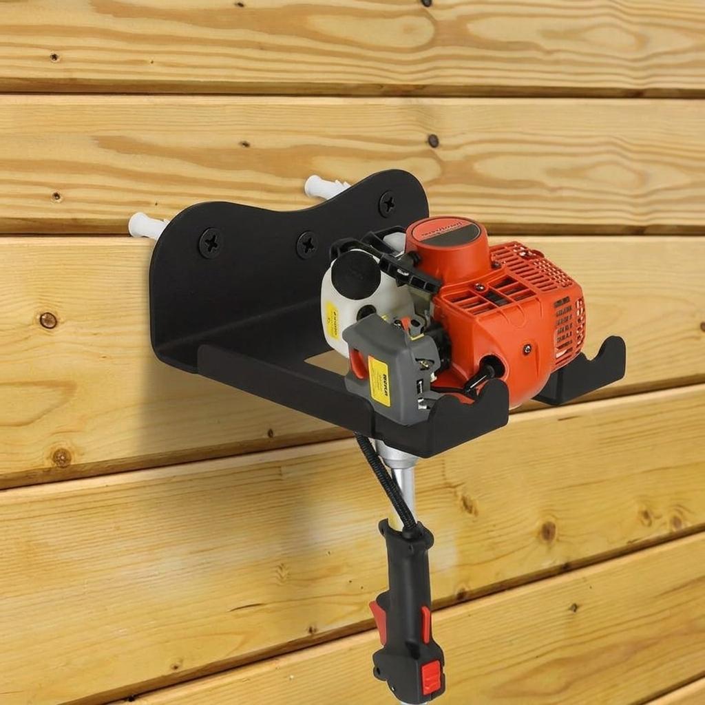 Heavy Duty Iron Art Chainsaw Wall Mount Rack For Garden Tools Electric Tool And Lawn Mower Storage