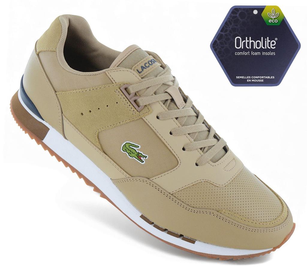 Lacoste Partner Piste 222 - Men's Sneakers Shoes Brown 744SMA0051524 ORIGINAL