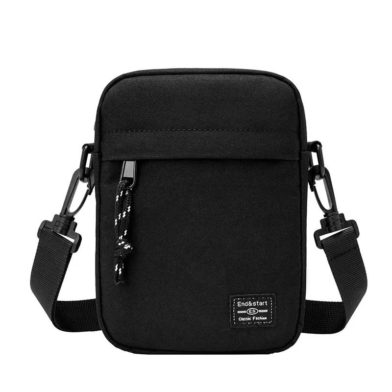 Minimalist Wallets Mens Crossbody Waist Bag Stylish Oxford Shoulder Bag Men's Casual Backpack Male Trendy Small Square Phone Bag