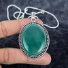 Green Onyx Gemstone Handmade 925 Sterling Silver Jewelry Pendant 2.56" M-2832