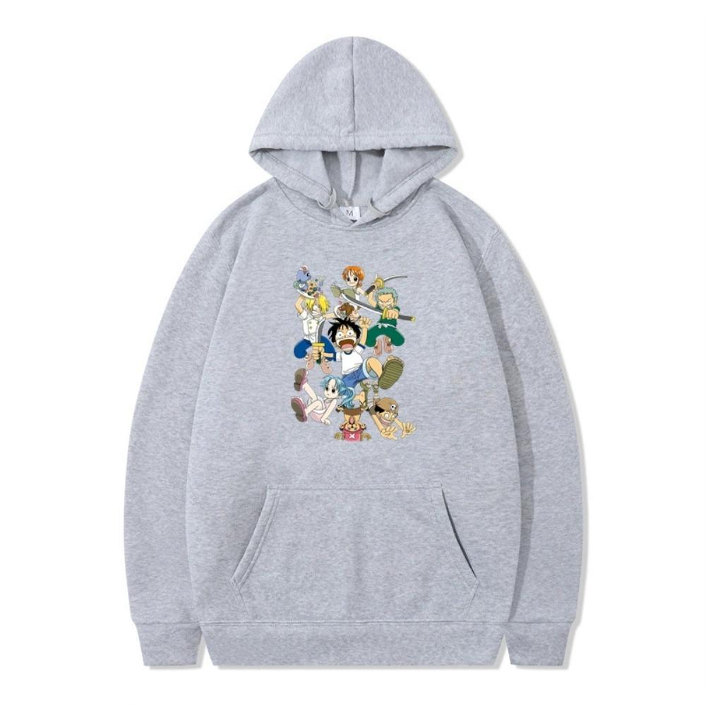 Mens Womens Hoodie ONE PIECE Anime Hoodies Streetwear Harajuku Casual Printed Hooded Pullover Sweatshirts