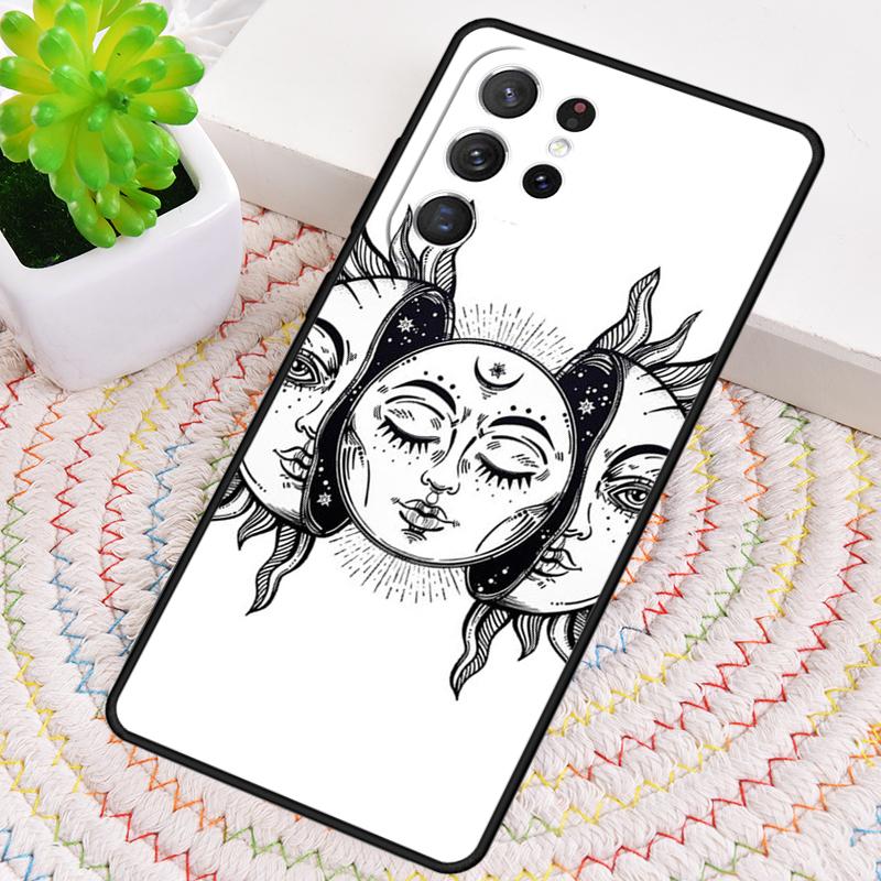 Funny Sun Moon Silicone Phone Case For Samsung Galaxy note 10 pro S26 S25 S24 S23 S22 S21 Plus S25Ultra Capa Cover