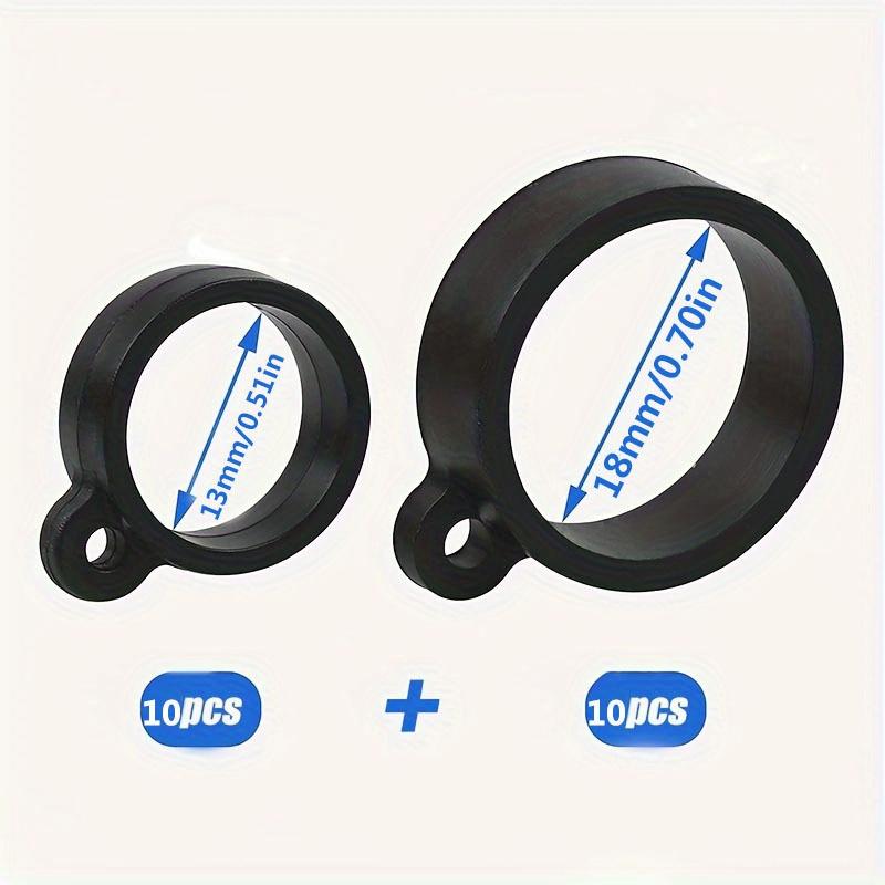 10pcs 2 Sizes Fishing Rod Hook Keeper, Fishing Lure Bait Holder, Elastic Rubber Rings For Worm And Treble Hook, Fishing Tackle