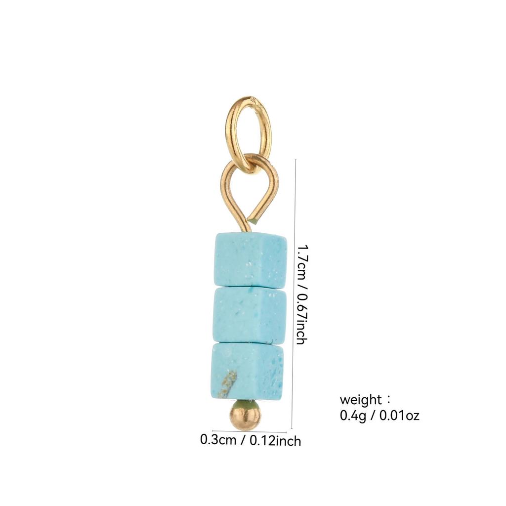 Handmade 18k Gold Electroplated Natural Stone Bead Earrings