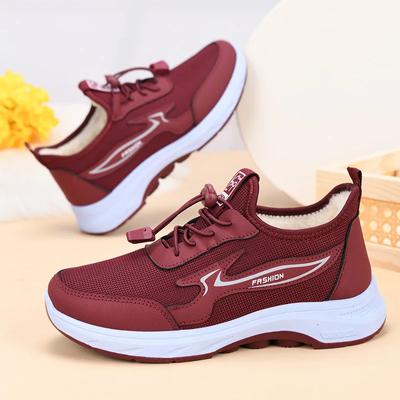 Winter Women's Sneakers Warm Non Slip Comfortable Lace Up Cotton Boots Outdoor Casual Wear-resistant Lightweight Snow Boots