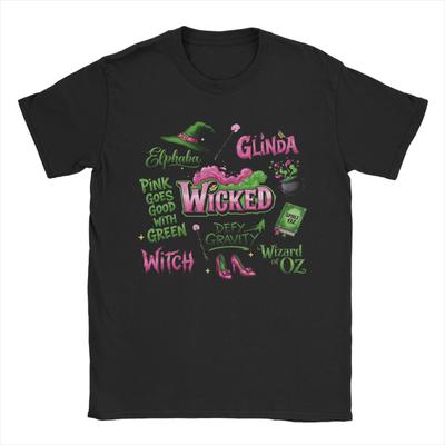 Aesthetic Wicked For Good Elphaba Merch Men Women T Shirts 100% Cotton Tee New Arrival Musical Fantasy Film Logo T-shirt Clothes