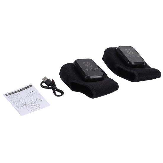1/2Pcs Electric Foot Massager with Smart Timer Achilles Tendonitis Pain Relief Ankle Heating Pad Wrap Cordless Heated Vibrating Feet Ankle Brace