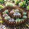 35 Inch Long Mini Fairy Garden Fence Small Wood Decorative Picket Fence Miniature Micro Landscape Ornaments for Dollhouse DIY Crafts Plant Pot Decor
