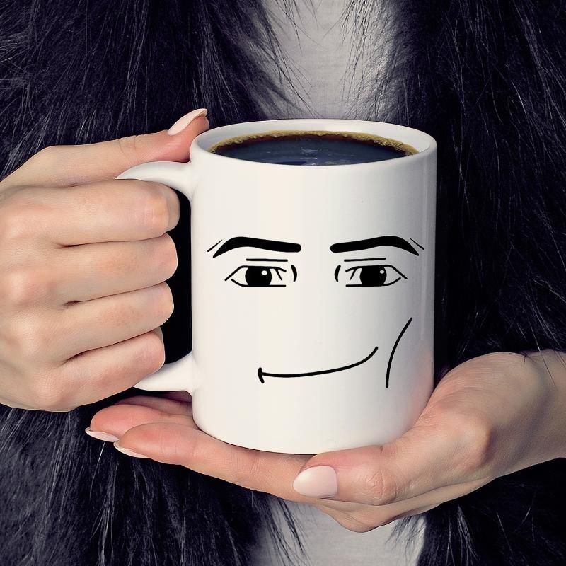 Cute Simple Woman Facial Expression Mug Creative Boys Ceramic Breakfast Coffee Milk Cup