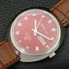 Montre automatique d'occasion pour homme HMT Kanchan Deluxe 6501, cadran rouge, modèle indien a432207-2 R110-a432207
