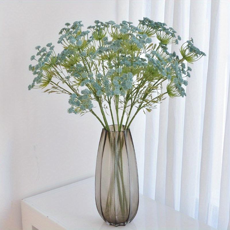 1Pc Outdoor Wedding Simulation Blue 3-Head Lace Flower Monet Garden Flower Material, For Outdoor Patio Garden Home Wedding Holiday Party Decoration