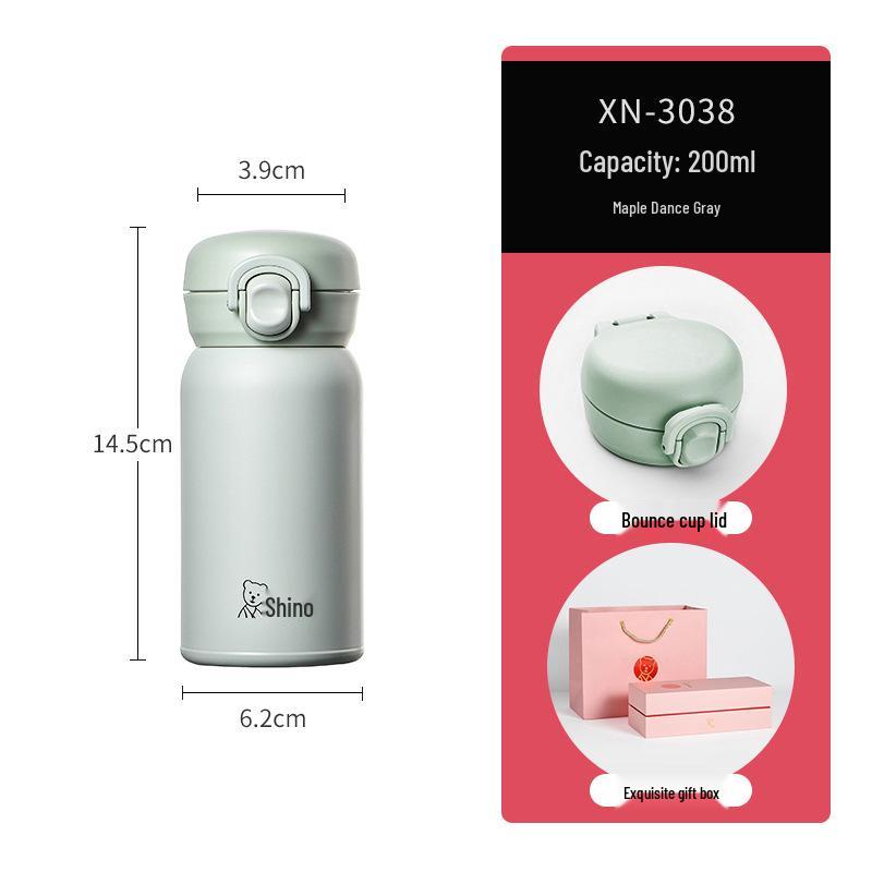 

Xinuo Women s Cute 316L Stainless Steel Flip-top Thermos Cup - Portable & Stylish 200ml