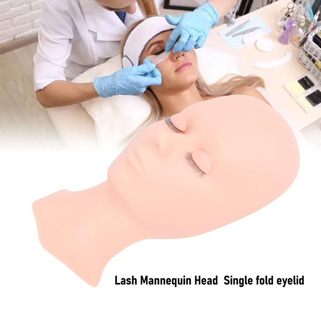 Wimper-Übungskopf Silikon Ersatzlider Wimpern Übungsmodellkopf Monolid