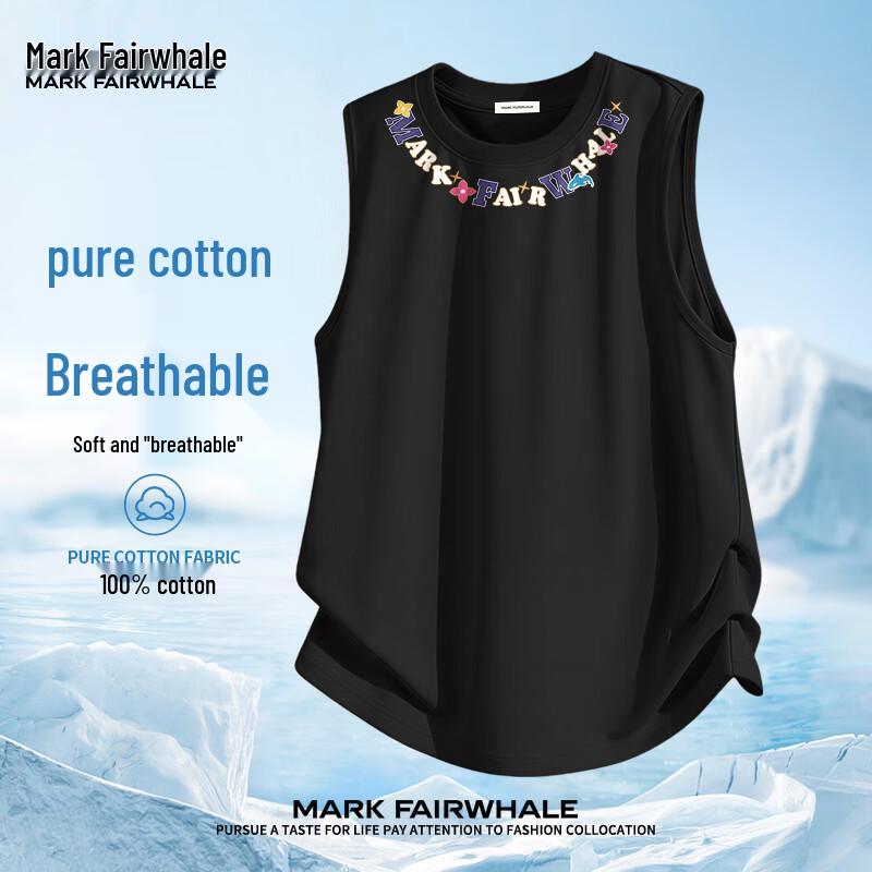 Mark Fairwhale Men s Shark Print Cotton Tank Top 3XL