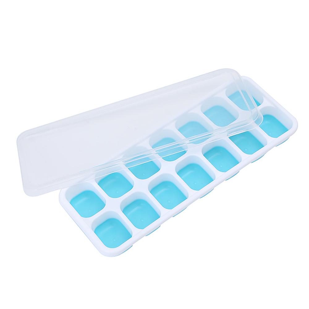1Pcs/4Pcs/Set CubeTray Stackable 14 Grid Silicone Ice Mold with Removable Lid Easy-Release For Cocktail Freezer Kitchen Tools