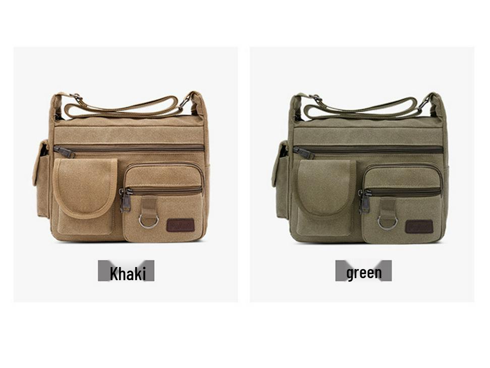 Men's Canvas Crossbody & Shoulder Bag - Spring Casual Sports Trend