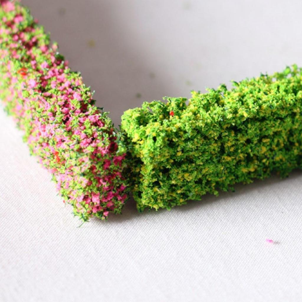 Diorama Planting Miniature Accessories Plants Landscape Grass Flowers Trees Miniature Garden Set Yellow x Green 12-piece