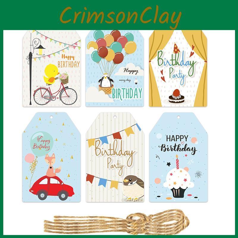 Party Birthday Decorations With Paper Hang Tags And 60pcs For Venue Setup