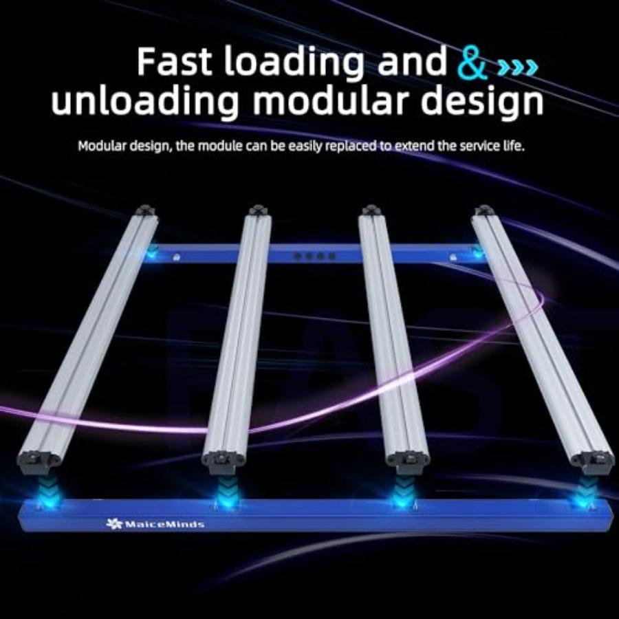 420W Led Grow Lights for Indoor Plants Full Spectrum Foldable and dimmable LED Grow Lights Daisy Chain 4x4/5x5ft Coverage Bar S