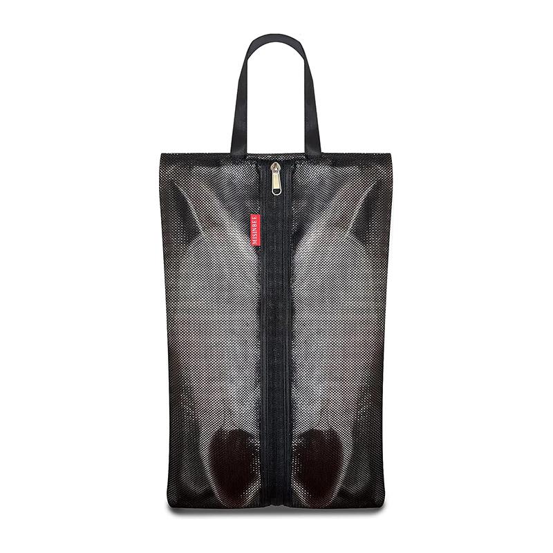 

Черная сетчатая сумка для хранения обуви, дорожная сумка для хранения, водонепроницаемый и влагостойкий сетчатый зажим, многофункциональная сумка для обуви, пляжная сумка чёрный