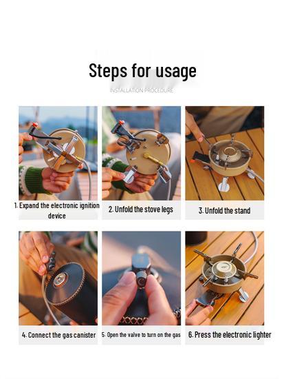 Portable Folding Gas Stove for Outdoor Camping, Tea Making & Boiling Water. Perfect for Camp Cookware.