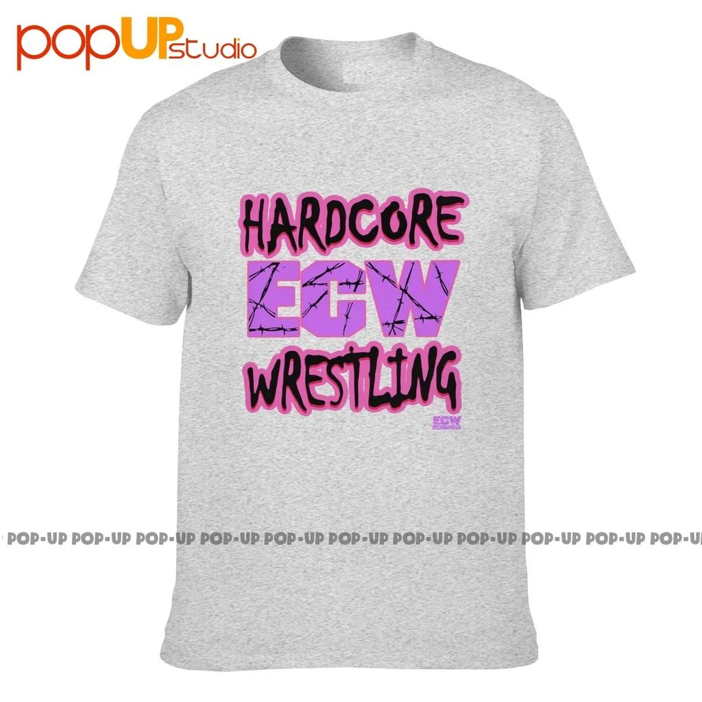 Vtg Ecw Hardcore Wrestling 90S P281 Design Trička Přírodní Vysoce Kvalitní Tričko