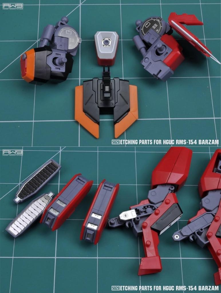 HG 1/144 Barzam (A.O.Z. RE-BOOT Version) Custom Detail Up High-Quality Metal Parts with Water-Transfer Decals