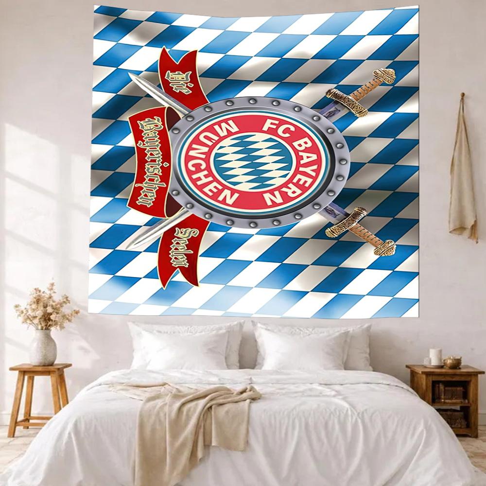 Bayern Munich Wall Decor Tapestry Art For Pet Memorial Birthdaywedding Party Backdrop Family Gift