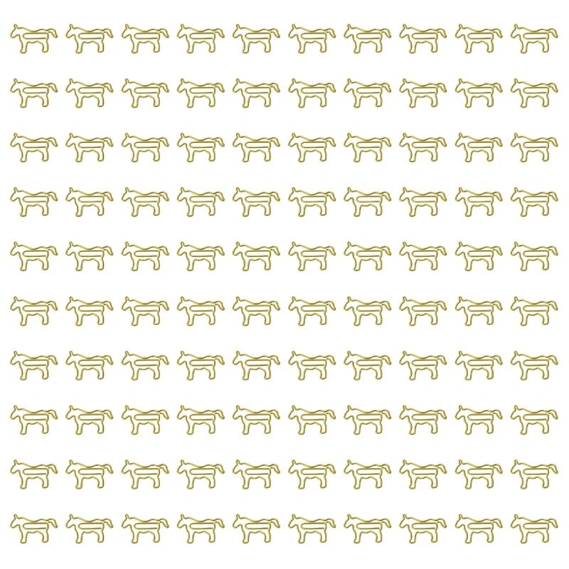 

100Pcs Animal Paper Clip Small Metal Paper Clamp File Clip Metal Book Marker Clip for Binding Paper File Document