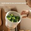 2 in 1 Vegetable Fruit Cleaning and Drainage Basket Cleaning Basket Folding Water Filter Net Kitchen Gadgets Detachable