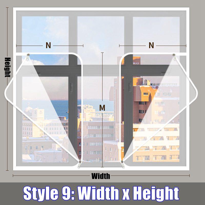 Winter  Window Curtain Keep Warm Transparent Film With Double Zipper Windproof Self-Adhesive Clear Soft Glass Shrink Heat Film