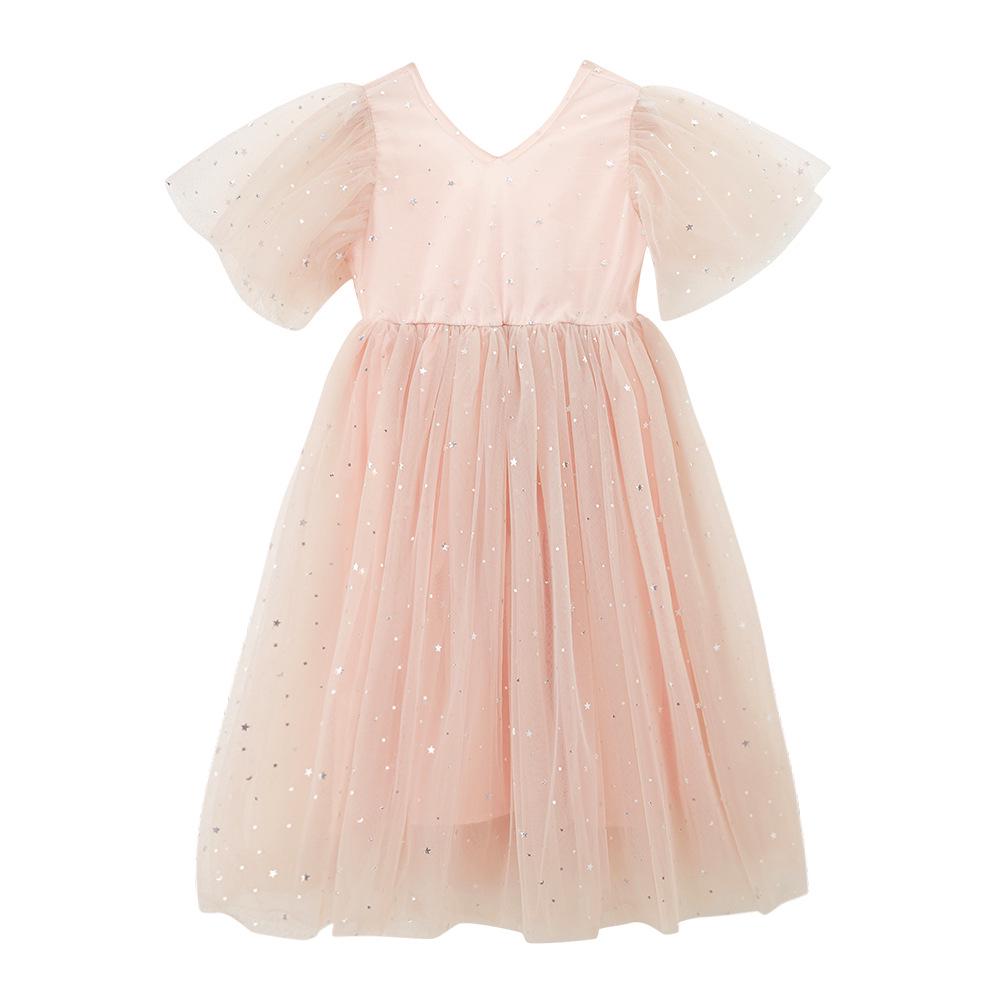 2025 Summer Star Mesh Princess Dress - Children's Gauze Skirt for Big Kids, 430g