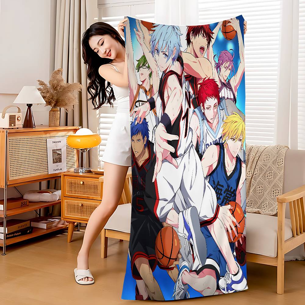 Toalla de Baño Anime Baloncesto Kuroko Microfibra Suave Absorbente de Agua Transpirable Para Niña Niños Decorativa Dibujos Animados Toalla de Playa