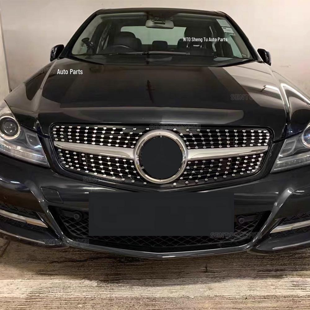 Mercedes-Benz C-Class W204 (2007-14) Front Bumper Diamond Grille AMG Style