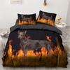 3D Animals Bedding Set Lovely Pet Black Dog Printed Duvet Cover Set Kids Adults Home Decor Single Queen King Size Gift Cute Dogs