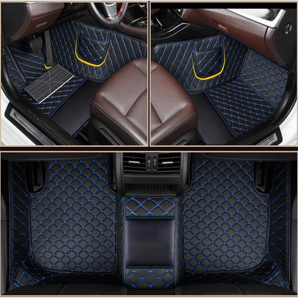 For Tesla Model X Auto Leather Waterproof Custom Car Floor Mats Carpets Foot Coche Accessorie Floor Liner